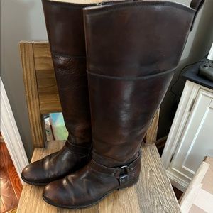 Womens Frye extended calf boots